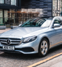 Silver Mercedes-Benz E-Class ready for executive transfers and airport pickups in Scotland.