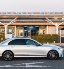 Mercedes E-Class at Inverness Airport ready for passenger transfer.