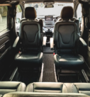 Inside view of a Mercedes V-Class, ideal for Scotland executive transfers and hotel to airport services.